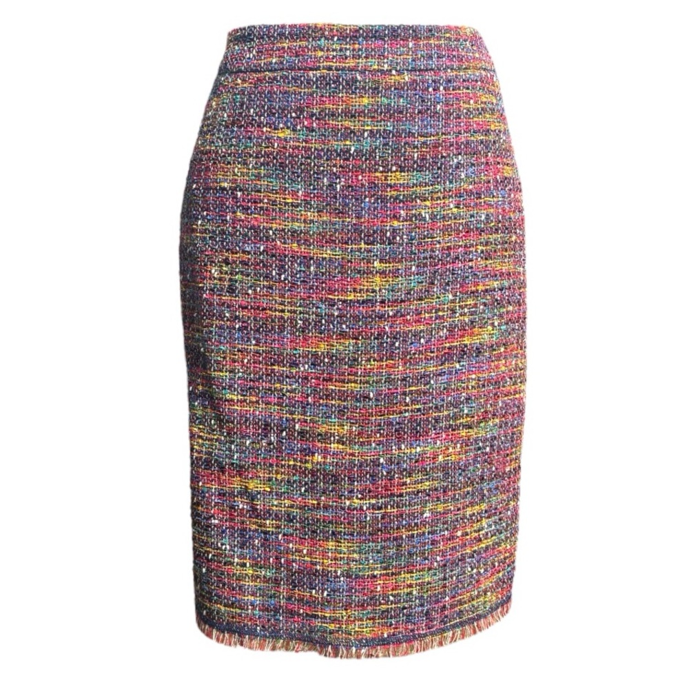 Escada Vibrant Multicolor Rainbow Pencil Skirt | S - Picture 12 of 12